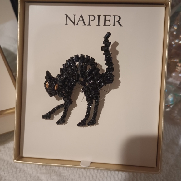 Napier Black Cat Brooch 🐈⬛ Halloween Pin - Picture 2 of 14